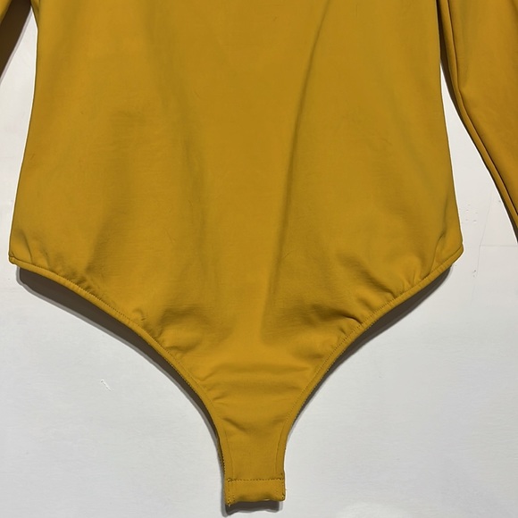 NEW Free People Truth Or Square Duo Bodysuit Size Large Mustard Yellow - Picture 4 of 8
